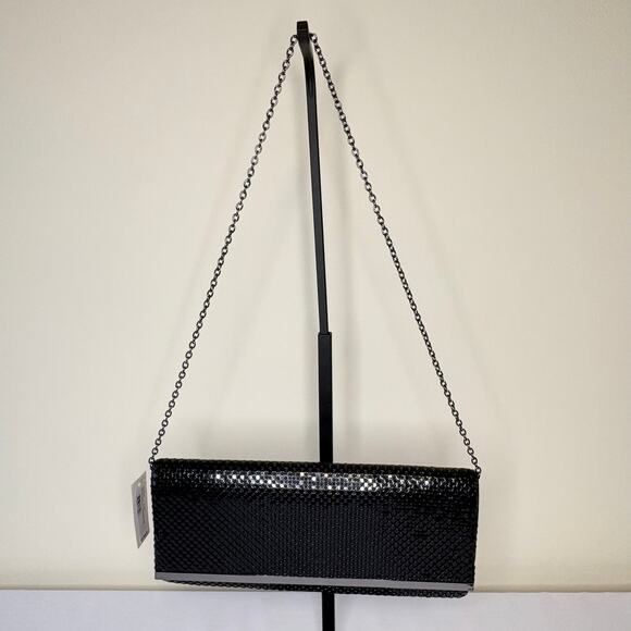 Jessica McClintock Evening Bag | Black Paillette | Dressy Clutch Handbag | NWT - Picture 2 of 9